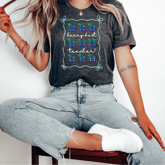 T-Shirt Berry Best Teacher Blueberry T-Shirt
