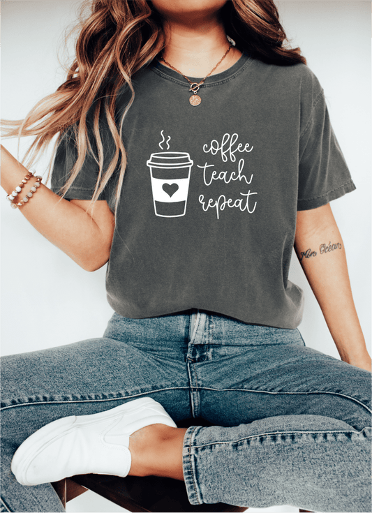 T-Shirt Coffee Teach Repeat T-Shirt