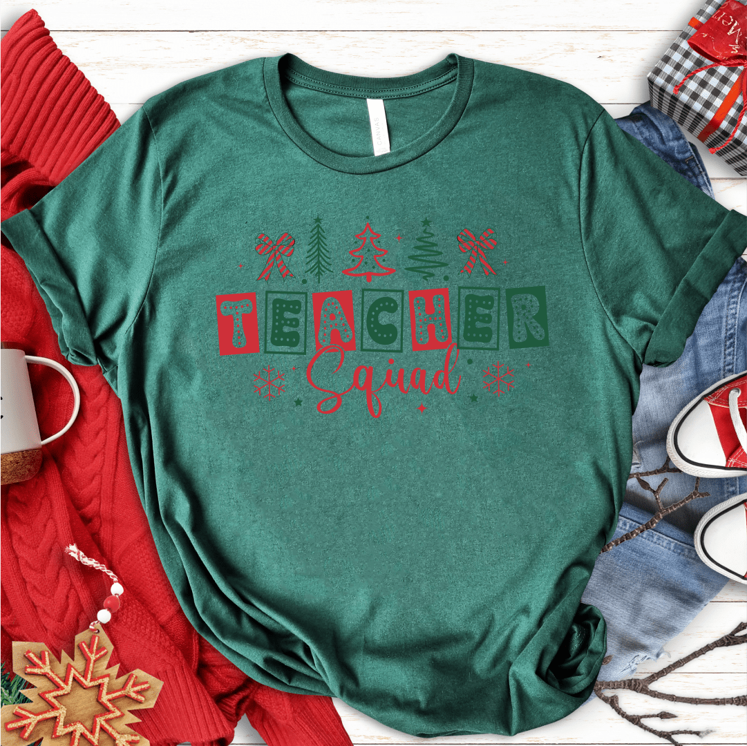 T-Shirt Green / S Teacher Squad Red Green Boxes T-Shirt
