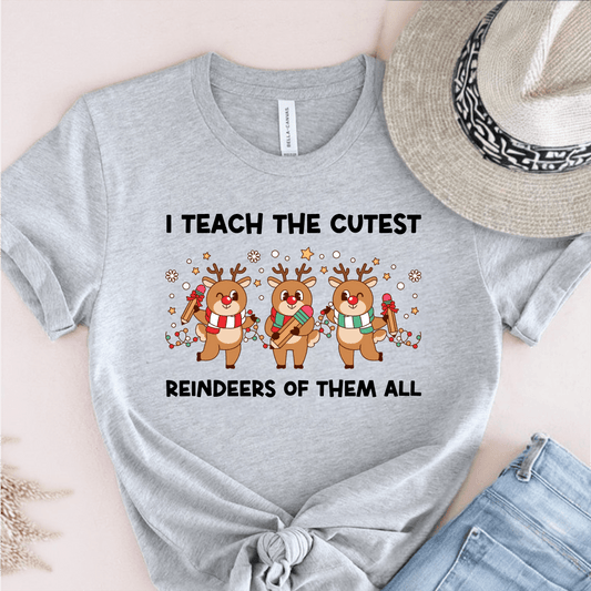T-Shirt Grey / S I Teach The Cutest Reindeers T-Shirt
