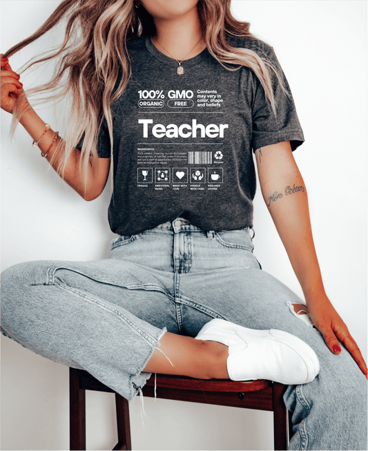 T-Shirt Teacher GMO Description T-Shirt
