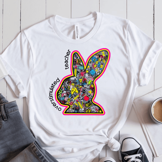T-Shirt White / S Overstimulated Teacher T-Shirt