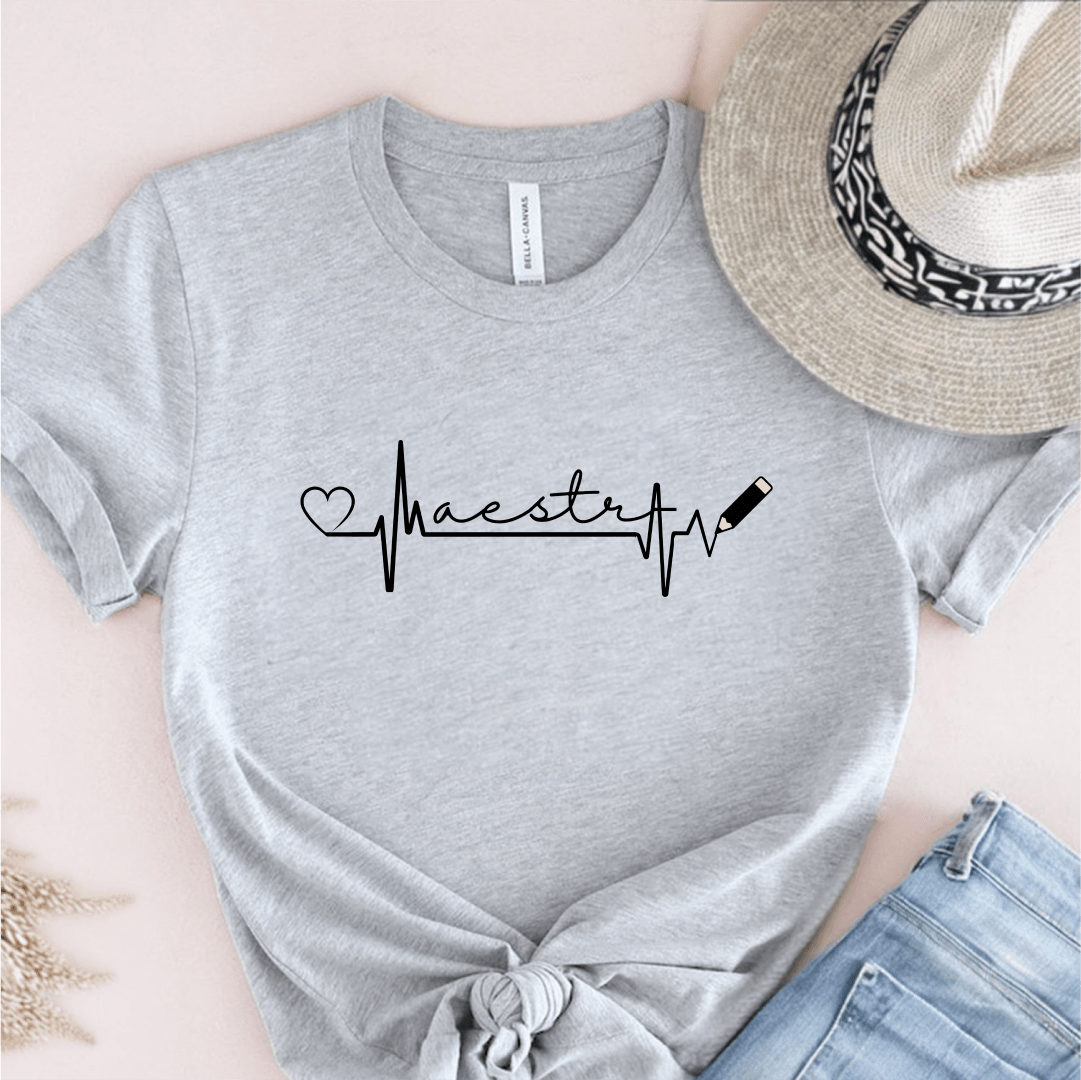 T-Shirt Athletic Heather / S Maestra Line Art T-Shirt