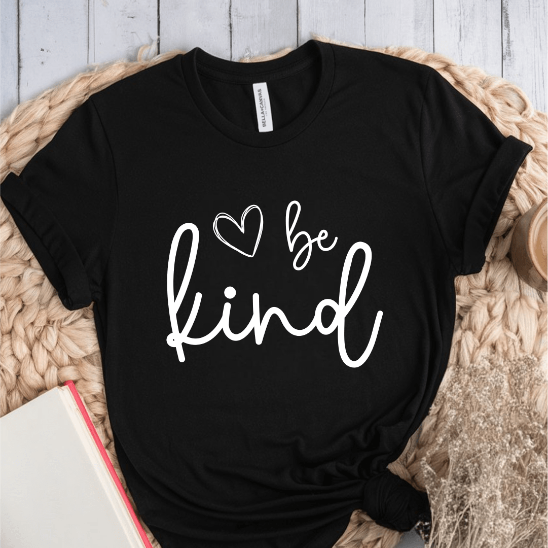 T-Shirt Black / S Be Kind Heart Sketch T-Shirt