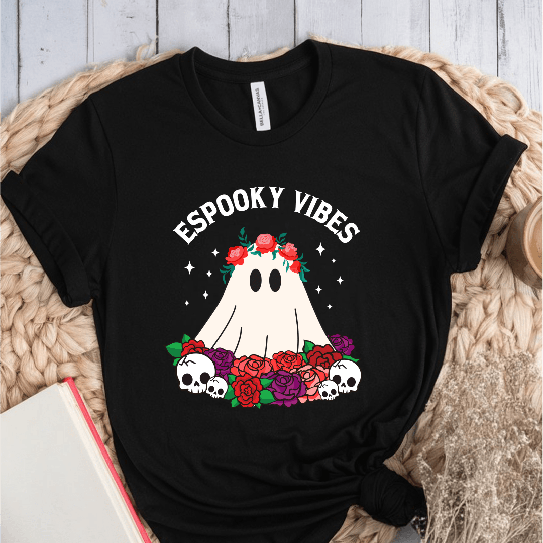 T-Shirt Black / S Espooky Vibes Ghost T-Shirt