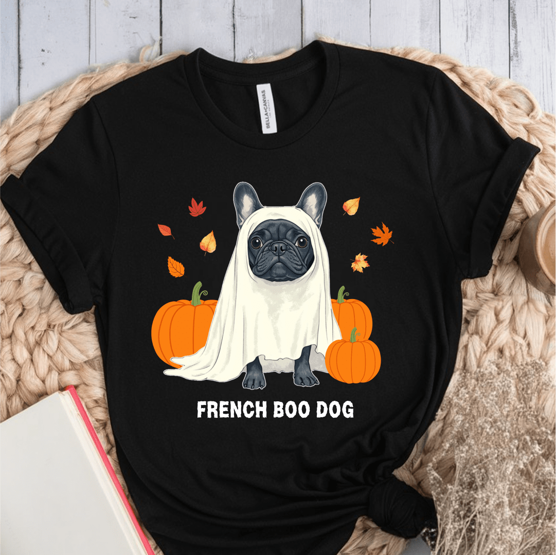 T-Shirt Black / S French Boo Dog T-Shirt