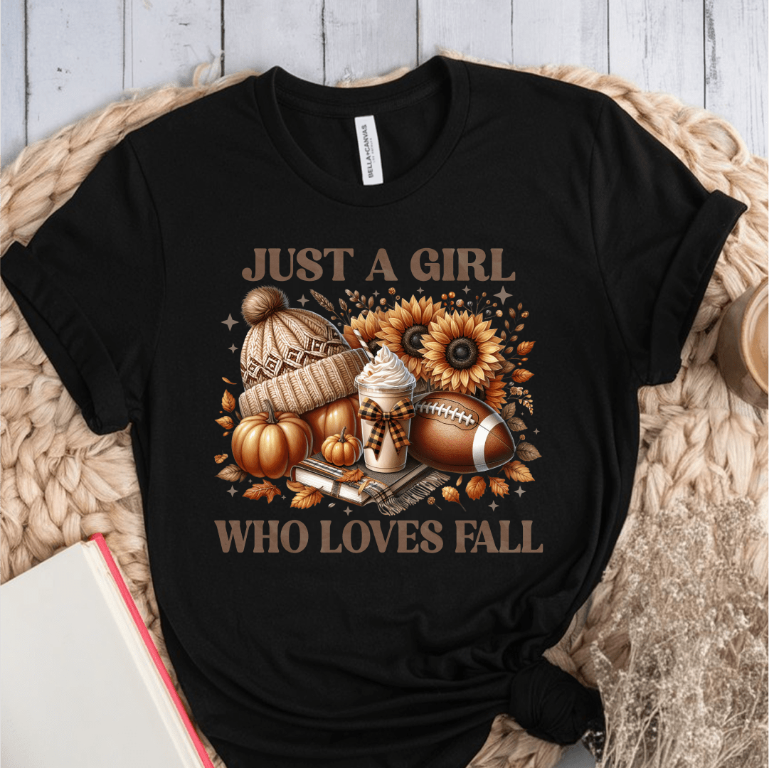 T-Shirt Black / S Just A Girl Who Loves Fall T-Shirt