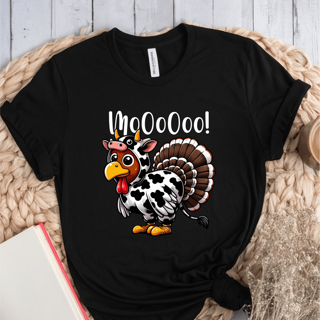 T-Shirt Black / S Moo Turkey Cow T-Shirt