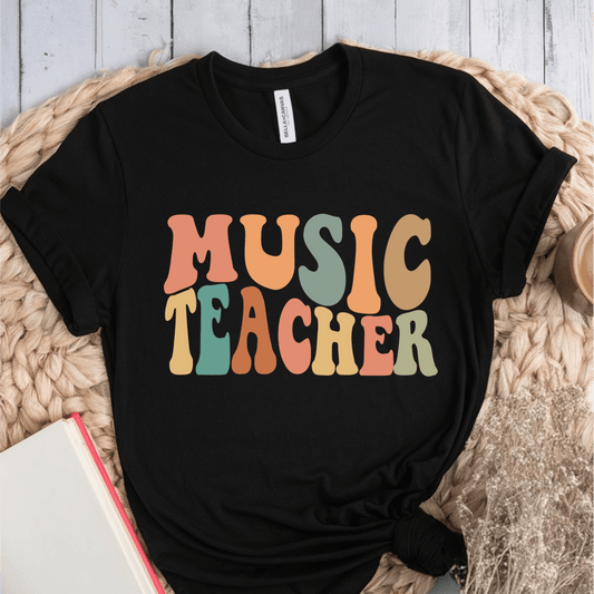 T-Shirt Black / S Music Teacher Fall Colors T-Shirt