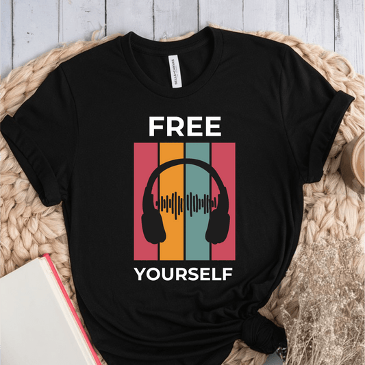 T-Shirt Black / S Music Teacher Retro Headphones T-Shirt