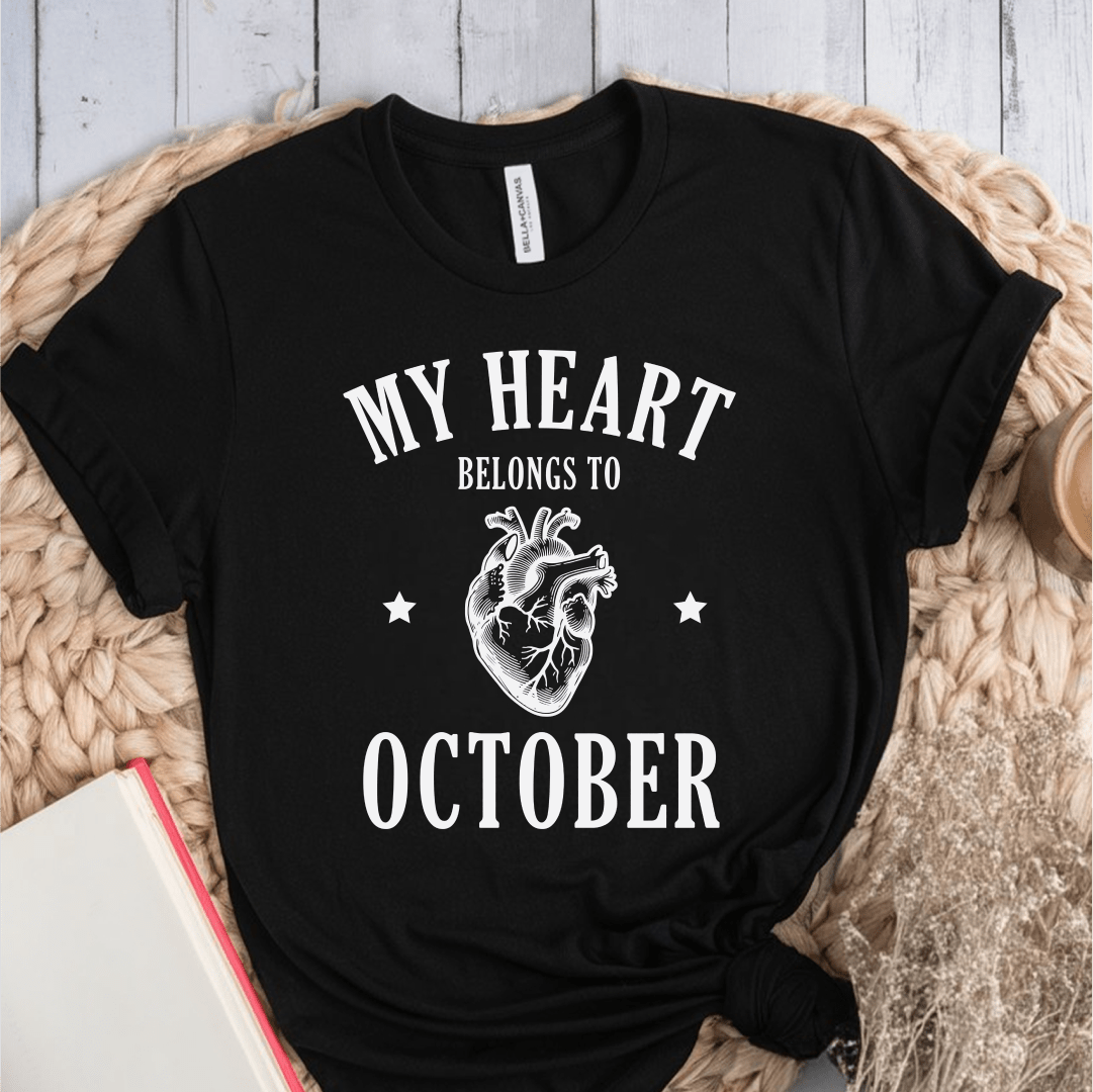 T-Shirt Black / S My Heart Belongs to October T-Shirt