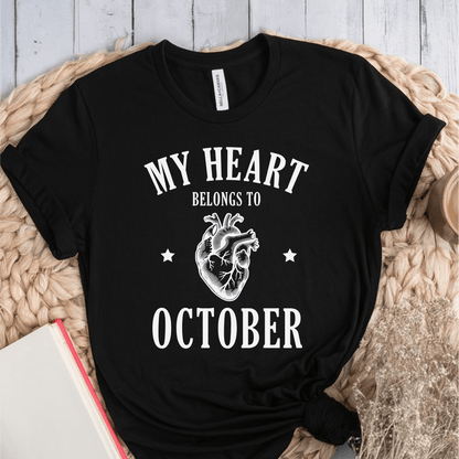 T-Shirt Black / S My Heart Belongs to October T-Shirt