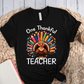 T-Shirt Black / S One Thankful Teacher Pencil Turkey T-Shirt