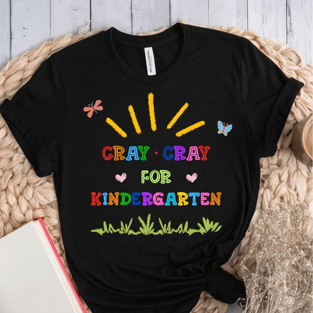 T-Shirt Black / S Personalized Cray Cray For Grade Butterfly Colorful T-Shirt