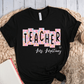 T-Shirt Black / S Personalized Teacher Name Floral Block Design T-Shirt