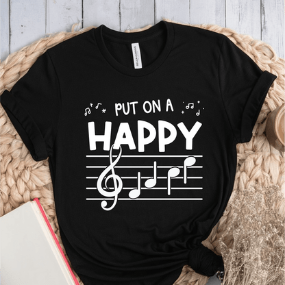 T-Shirt Black / S Put On A Happy Face (Music) T-Shirt