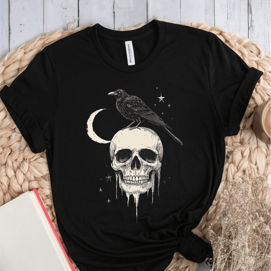 T-Shirt Black / S Raven Skull T-Shirt