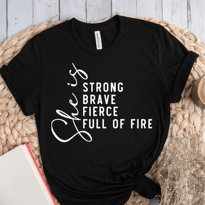 T-Shirt Black / S She Is Strong T-Shirt