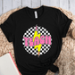 T-Shirt Black / S Teach Lightning Checkered Pencil Vintage T-Shirt