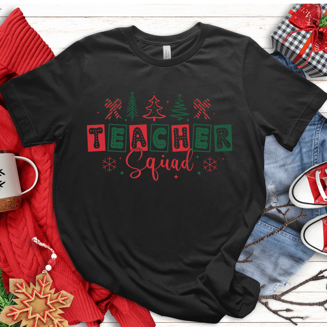 T-Shirt Black / S Teacher Squad Red Green Boxes T-Shirt