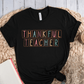 T-Shirt Black / S Thankful Teacher Pastel Blocks T-Shirt