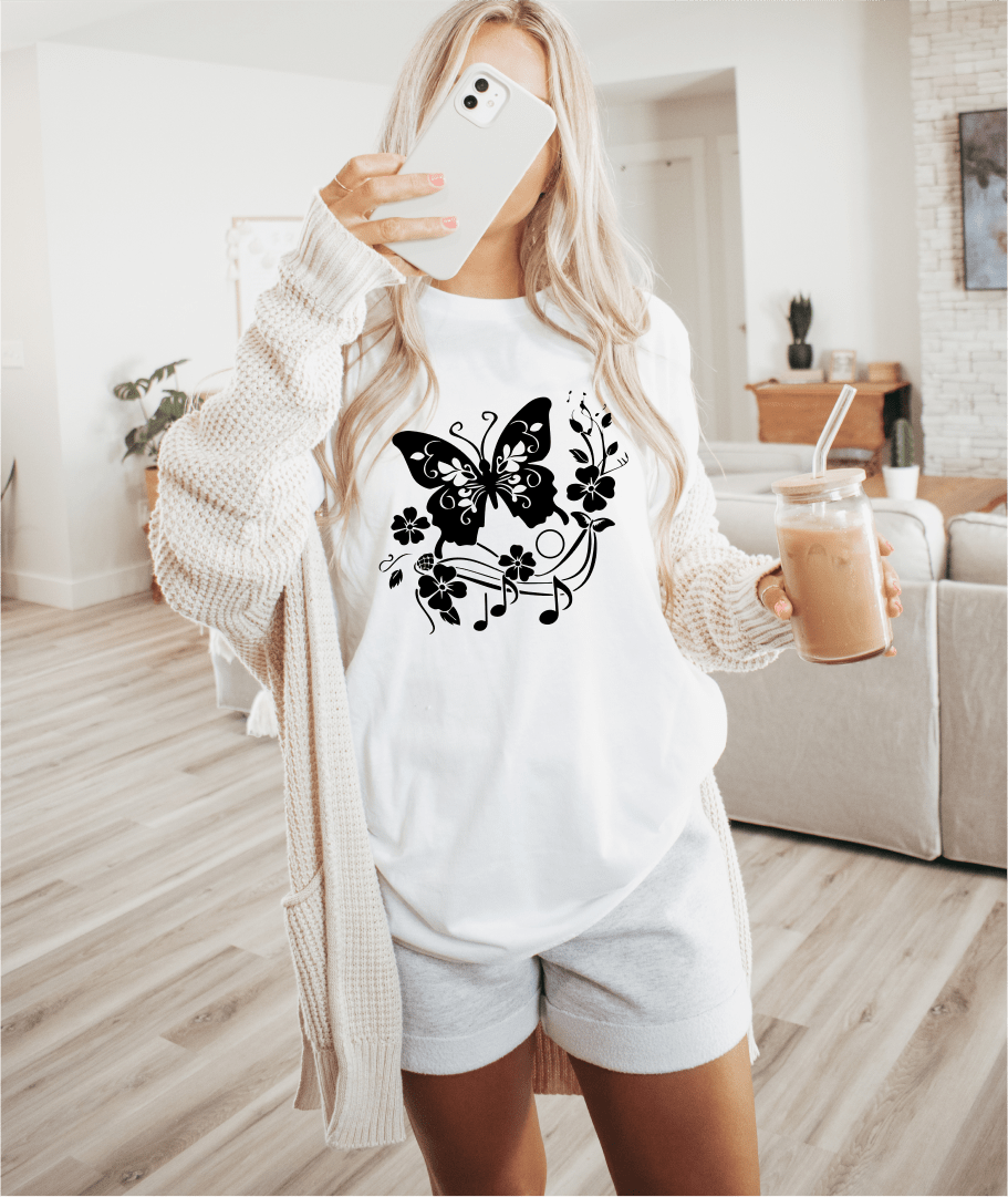 T-Shirt Butterfly Note T-Shirt