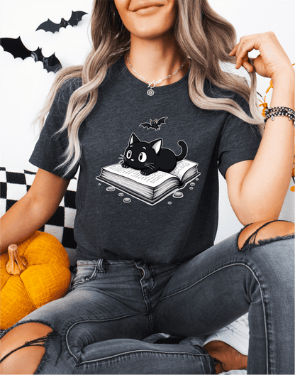 T-Shirt Cat Book Bat T-Shirt