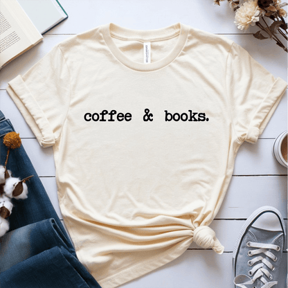 T-Shirt Cream / S Coffee & Books T-Shirt