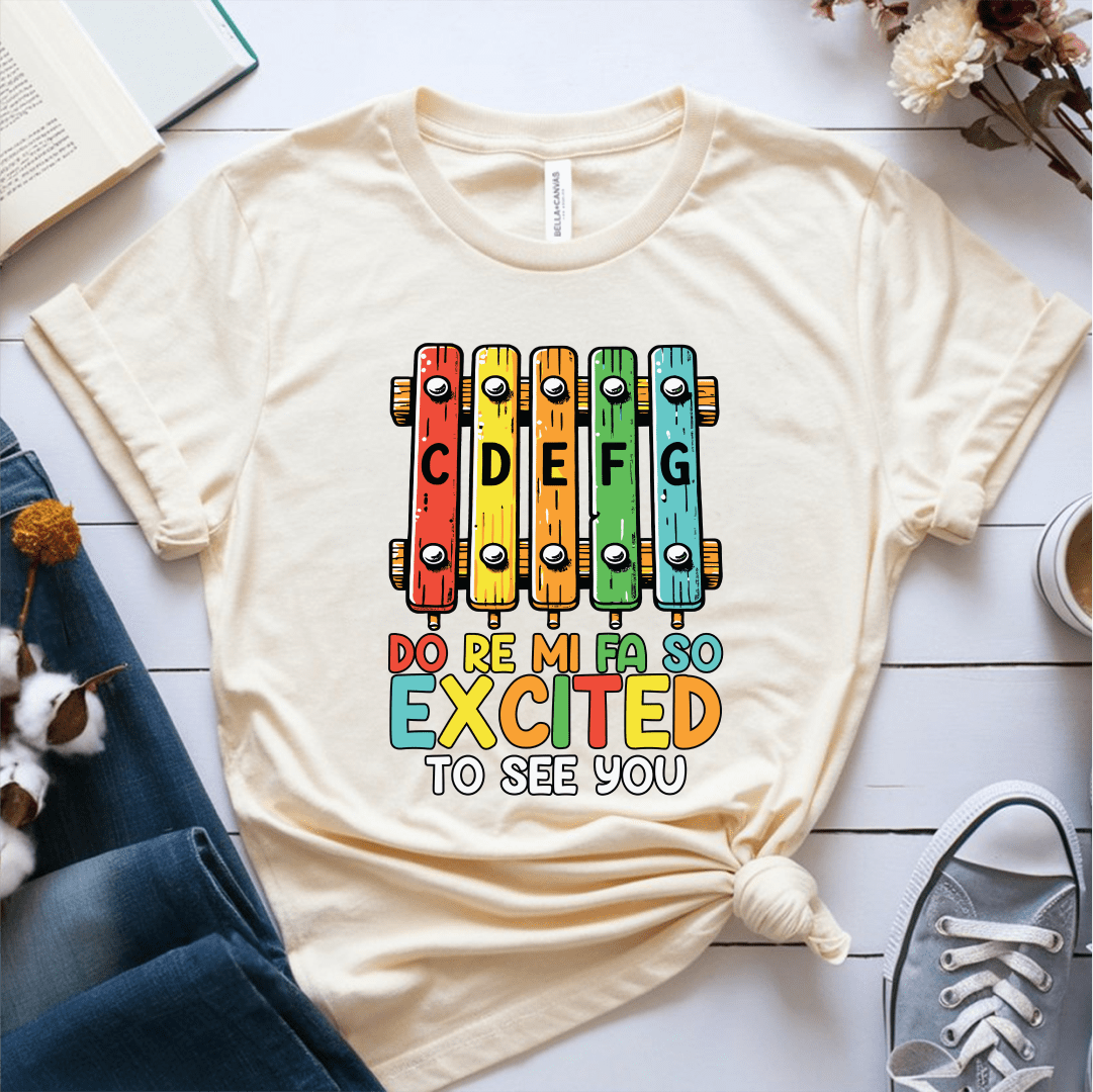 T-Shirt Cream / S Do Re Mi Fa So Excited to See You T-Shirt