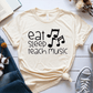 T-Shirt Cream / S Eat Sleep Teach Music T-Shirt