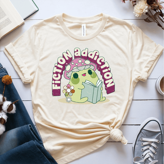 T-Shirt Cream / S Fiction Addiction T-Shirt