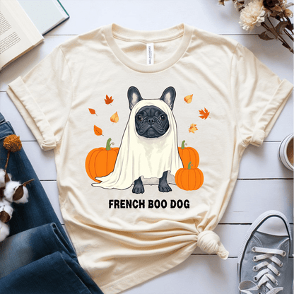 T-Shirt Cream / S French Boo Dog T-Shirt