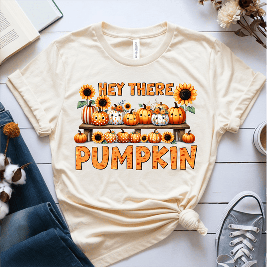 T-Shirt Cream / S Hey There Pumpkin T-Shirt