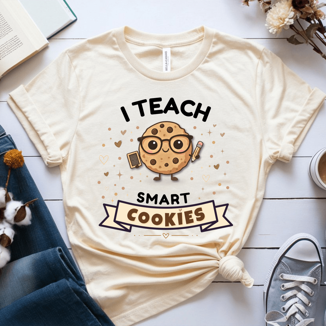 T-Shirt Cream / S I Teach Smart Cookies T-Shirt