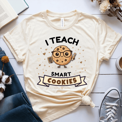 T-Shirt Cream / S I Teach Smart Cookies T-Shirt