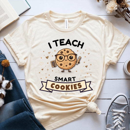 T-Shirt Cream / S I Teach Smart Cookies T-Shirt
