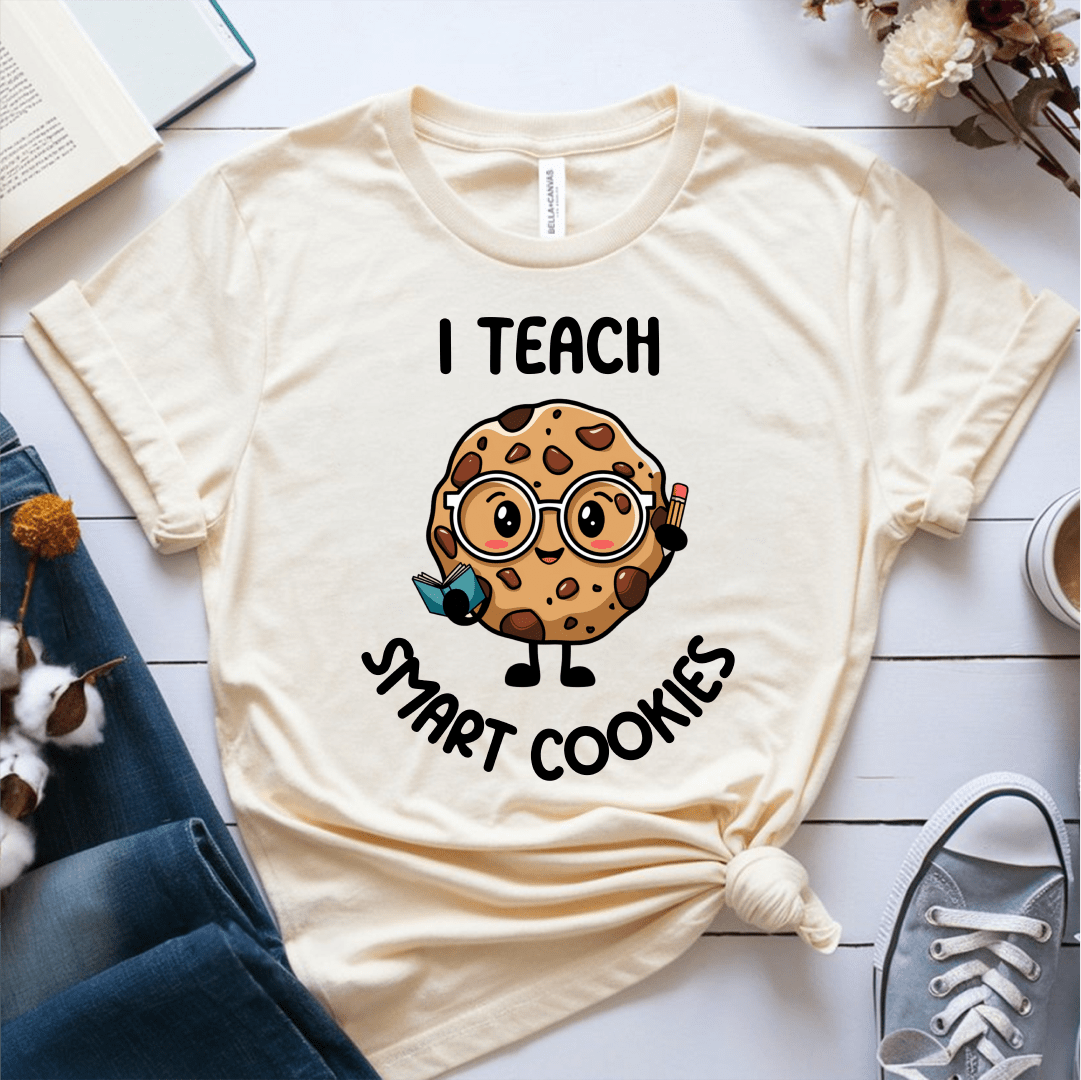 T-Shirt Cream / S I Teach Smart Cookies T-Shirt