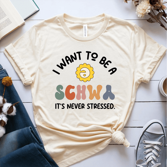 T-Shirt Cream / S I Want To Be A Schwa T-Shirt