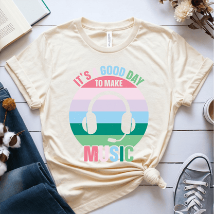 T-Shirt Cream / S Its A Good Day To Make Music T-Shirt