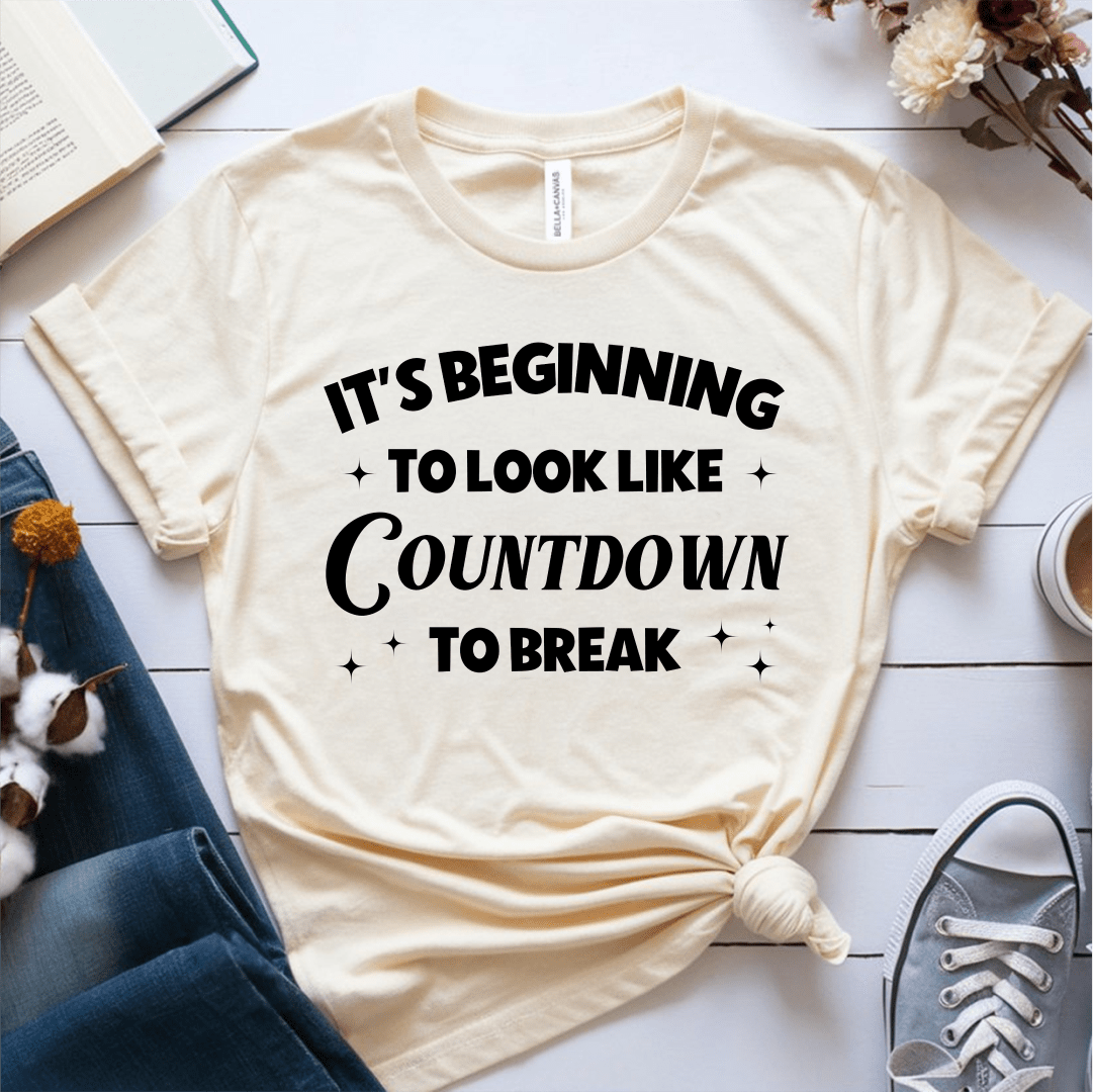 T-Shirt Cream / S Its Beginning to Look Like Countdown to Break T-Shirt