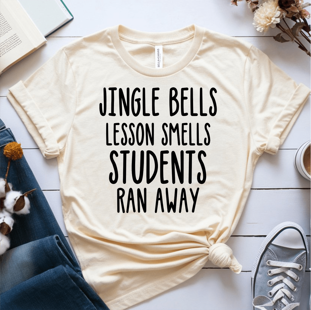 T-Shirt Cream / S Jingle Bells Lesson Smells T-Shirt