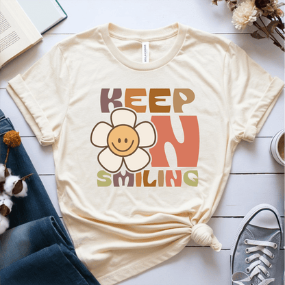 T-Shirt Cream / S Keep On Smiling T-Shirt