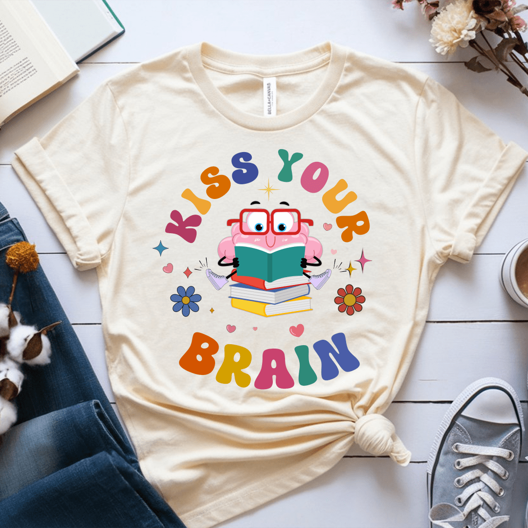 T-Shirt Cream / S Kiss Your Brain T-Shirt