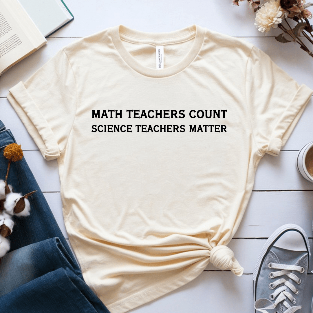 T-Shirt Cream / S Math Teachers Count T-Shirt