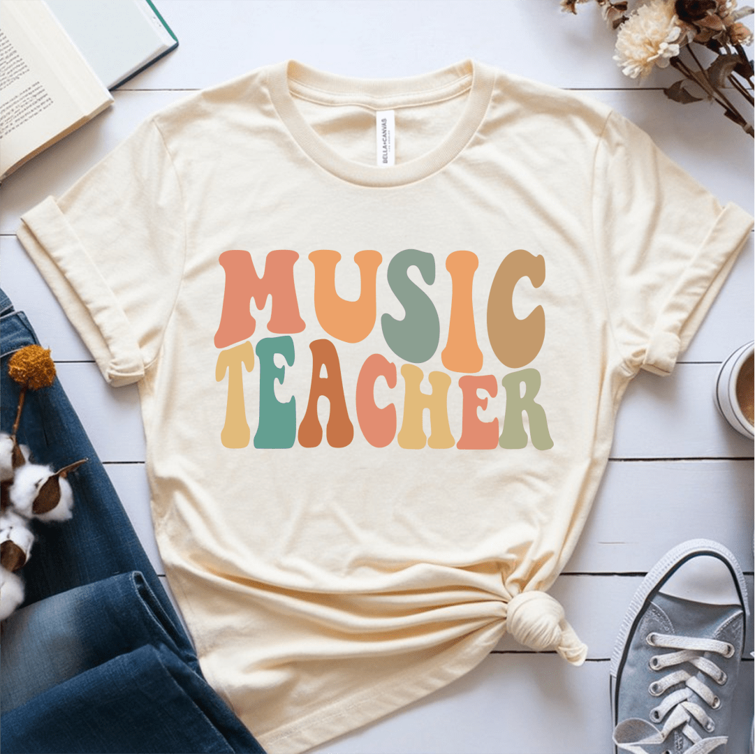 T-Shirt Cream / S Music Teacher Fall Colors T-Shirt