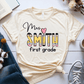 T-Shirt Cream / S Personalized Name And Grade Pencil Heart T-Shirt