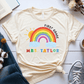 T-Shirt Cream / S Personalized Name Grade Rainbow Sun Colorful T-Shirt