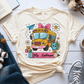 T-Shirt Cream / S Personalized Name School Bus Cute Icon Pencil T-Shirt