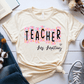 T-Shirt Cream / S Personalized Teacher Name Floral Block Design T-Shirt