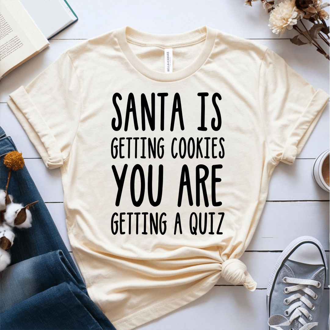 T-Shirt Cream / S Santa’s Getting Cookies T-Shirt